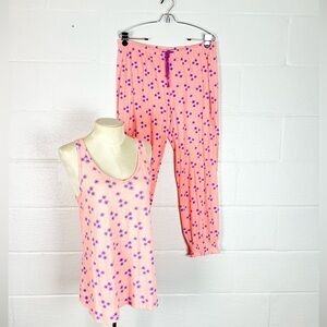 Pj Couture Pink and Purple Floral Pajama Set